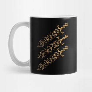 Golden Dice Set Swords of Dungeon Armory Tabletop RPG Addict Mug